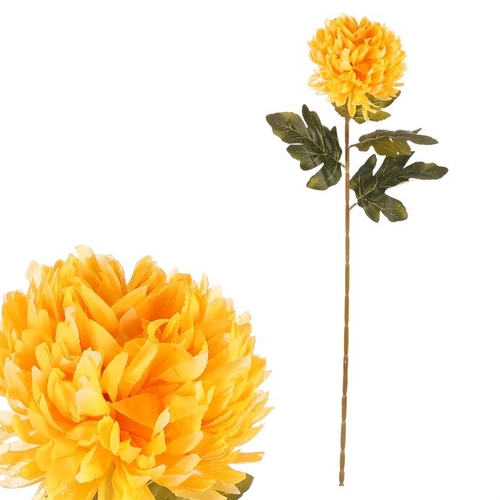 Chryzantéma - umělá řezaná květina, žlutá