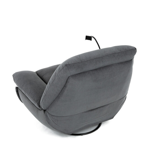 Polohovací křeslo, elektrické zabudované ovládání, šedá, látka, TV-7089 GREY2
