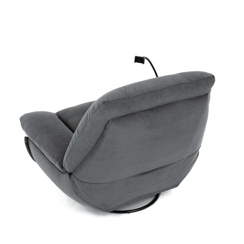 Polohovací křeslo, elektrické zabudované ovládání, šedá, látka, TV-7089 GREY2