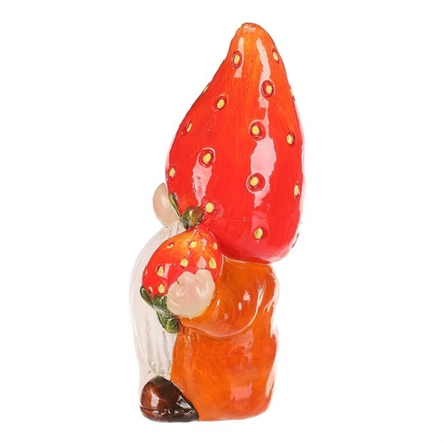 Trpaslík jahodový - keramická figurka, vel. S, barva červená