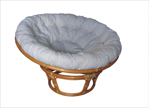 Ratanový papasan 110 cm  medový bílý polstr