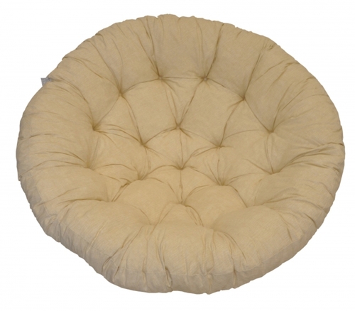 Polstr deluxe na křeslo papasan 100 cm - látka světle béžový melír