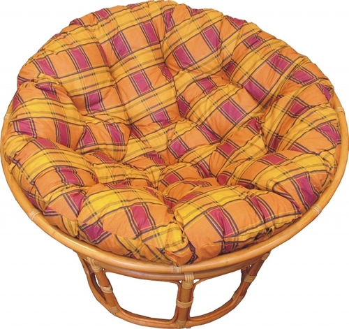 Ratanový papasan 110 cm medový okrový CZ