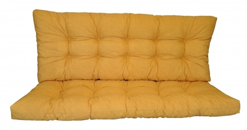 Polstr na zahradní houpačku 130 cm - látka žlutý melír
