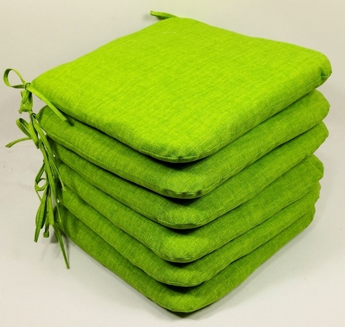 Sedák 40x40 cm látka světle zelený melír - set 6 kusů