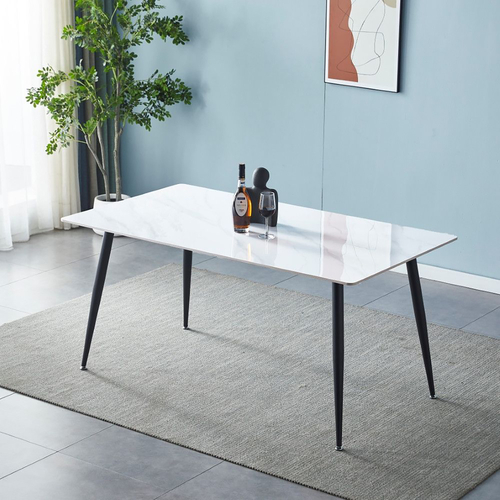 Jídelní stůl ADRIA 140x80 bílý mramor