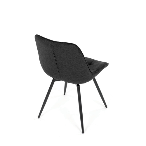 Jídelní židle otočná 180°, černá, látka, HC-T1130 BK2