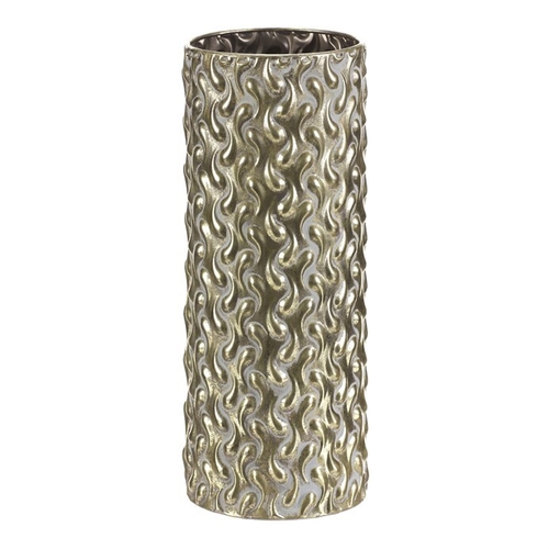 Obal kovový - 39 cm, sloupec, barva zlatá