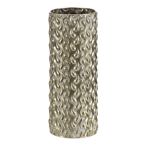 Obal kovový - 39 cm, sloupec, barva zlatá