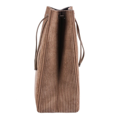 Koš prádelní - manšestr, stahovací, hnědá barva