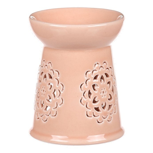 Aromalampa s motivem mandaly, meruňková barva, porcelán