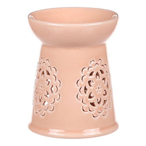 Aromalampa s motivem mandaly, meruňková barva, porcelán