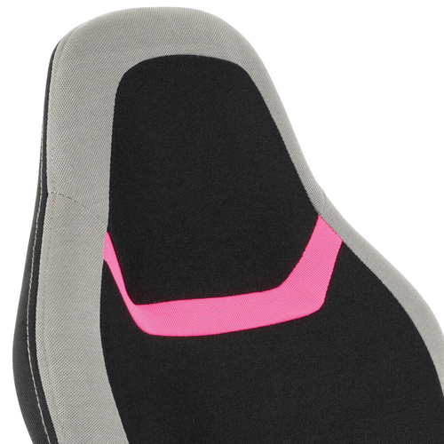 Herní židle, houpací mechanismus, černá látka, KA-L611 PINK