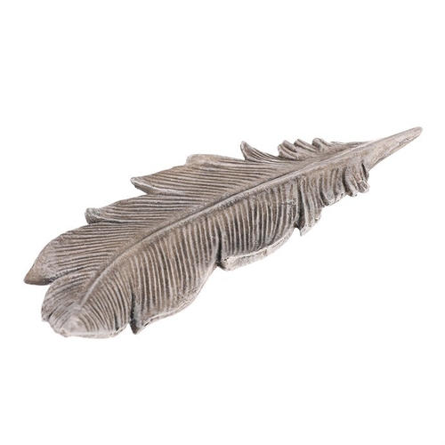 Pero z andělských křídel - polyresin, šedé
