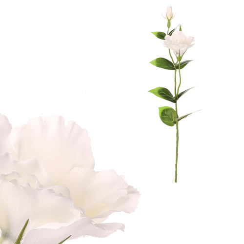 Eustoma - umělá řezaná květina, bílá