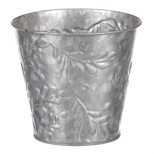 Obal kovový - vzor jmelí, barva stříbrná