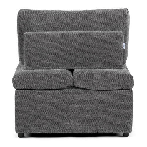 Rozkládací křeslo, šedá, látka, ASB-C3410 GREY2