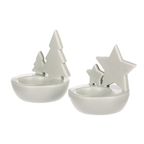 Svícen porcelánový - na čajovou svíčku, mix 3 druhů, cena za 1 ks