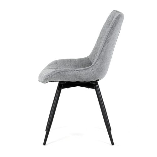 Jídelní židle otočná 180°, šedá, látka, HC-T1130 GREY2