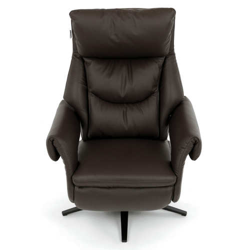 Relaxační křeslo, elektrické zabudované ovládání, hnědá, kůže, TV-B3980 BR3