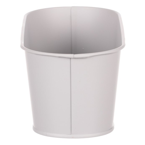 Obal kovový - truhlík s peříčky, barva šedá