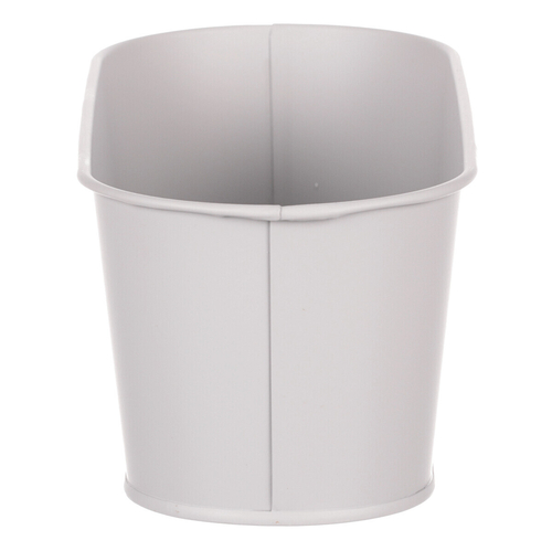 Obal kovový - truhlík s peříčky, barva šedá