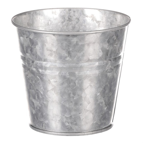 Obal kovový - kulatý, zinkový, barva stříbrná