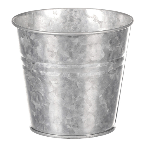 Obal kovový - kulatý, zinkový, barva stříbrná