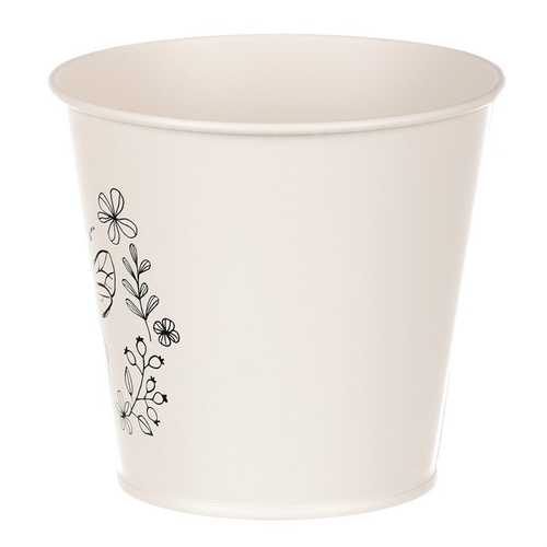 Obal kovový - motiv včelky, barva krémová