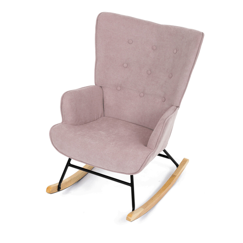 Houpací křeslo, růžová, látka, AK-371 PINK2