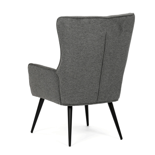 Křeslo ušák, šedá, látka, AK-315 GREY2