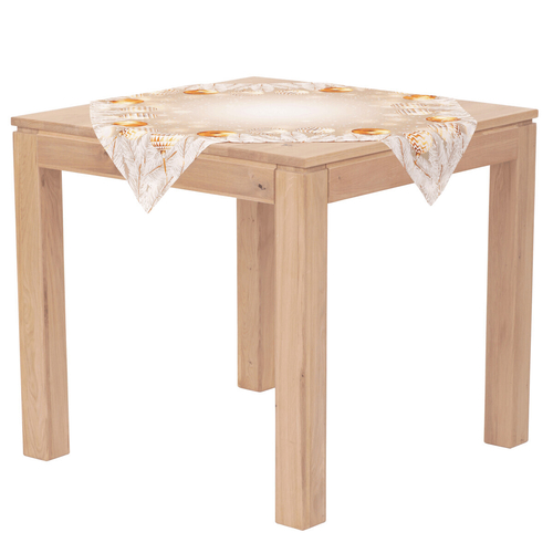 Ubrus - vzor se zlatými ozdobami, 100% polyester, 80 x 80 cm