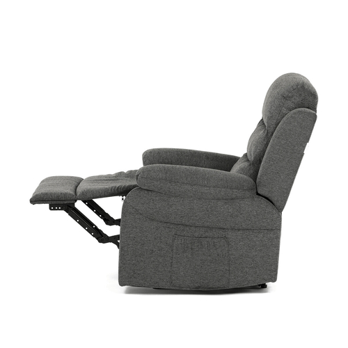 Polohovací křeslo, šedá, látka, TV-4086 GREY2