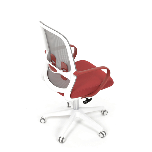 Kancelářská židle, houpací mechanismus, červená látka, KA-S425 RED