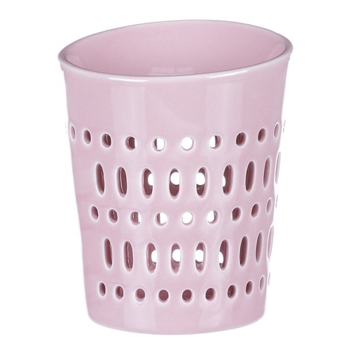 Aromalampa - porcelánová, otvory po obvodu, barva růžová