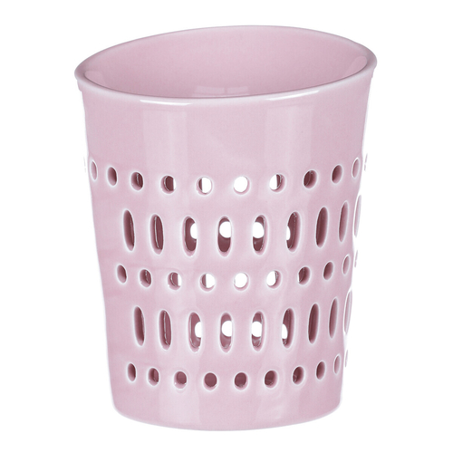 Aromalampa - porcelánová, otvory po obvodu, barva růžová