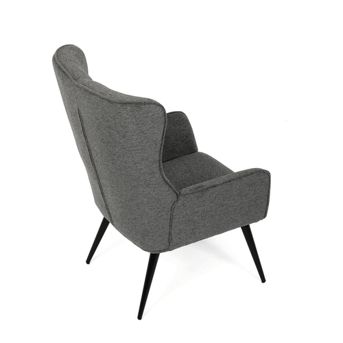 Křeslo ušák, šedá, látka, AK-315 GREY2