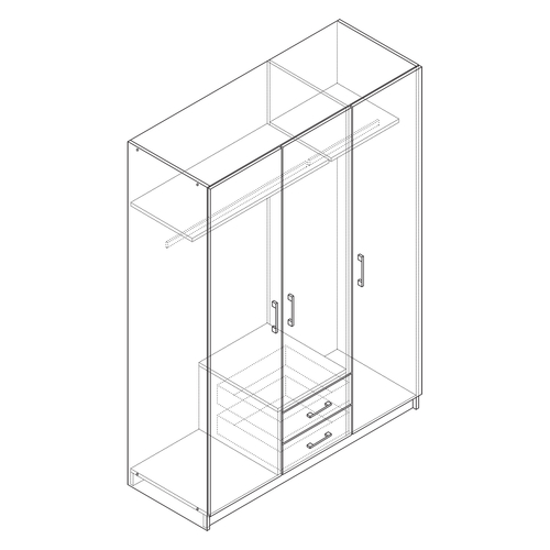 Skříň ESO 3dveřová 21530 bílá