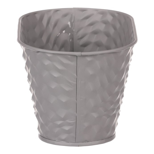 Obal kovový - truhlík, barva šedá