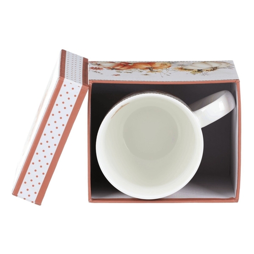 Hrnek porcelánový - 440 ml, dárkové balení, vůz plný dýní