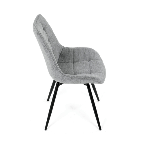 Jídelní židle otočná 180°, šedá, látka, HC-T1130 GREY2