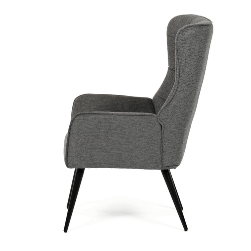 Křeslo ušák, šedá, látka, AK-315 GREY2