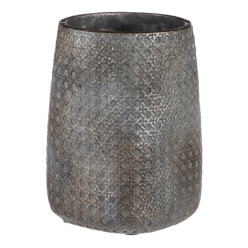 Váza betonová - s mozaikou, barva šedá