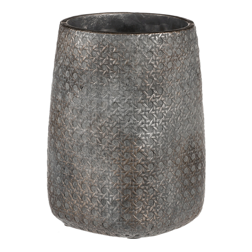 Váza betonová - s mozaikou, barva šedá