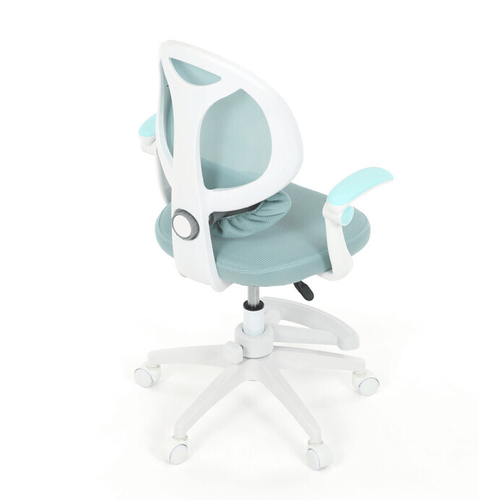 Dětská židle, výškově nastavitelná, modrá síťovina, KA-W8008 BLUE