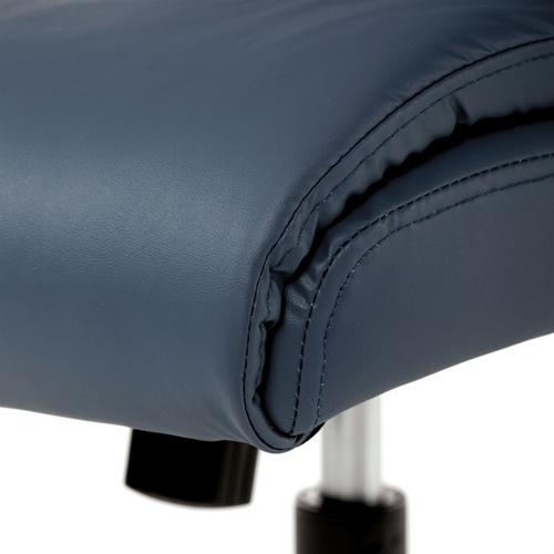 Kancelářské křeslo, houpací mechanismus, modrá ekokůže, KA-Y346 BLUE