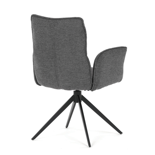 Jídelní židle otočná 360°, šedá, látka, DCH-D1328 GREY2