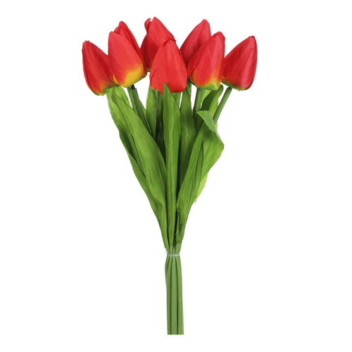 Tulipán - umělá kytice, 7 květů, barva oranžová