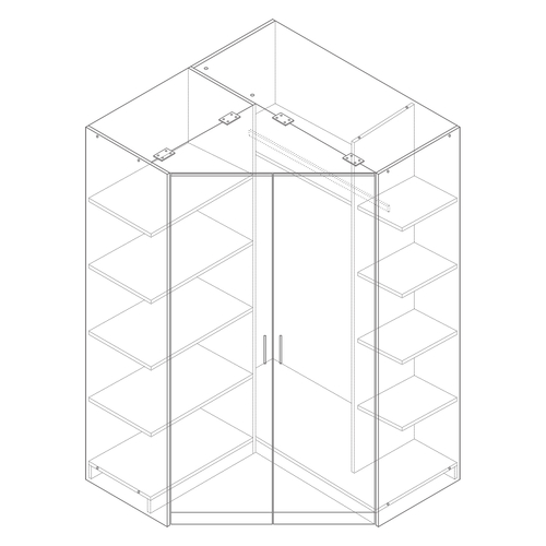 Skříň rohová ESO 11550 buk