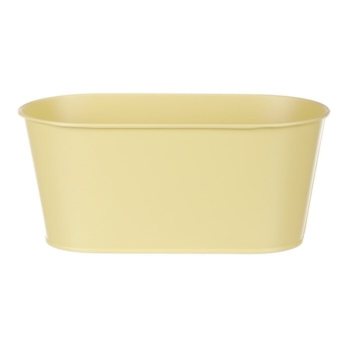 Truhlík kovový - motiv ptáčka, barva žlutá